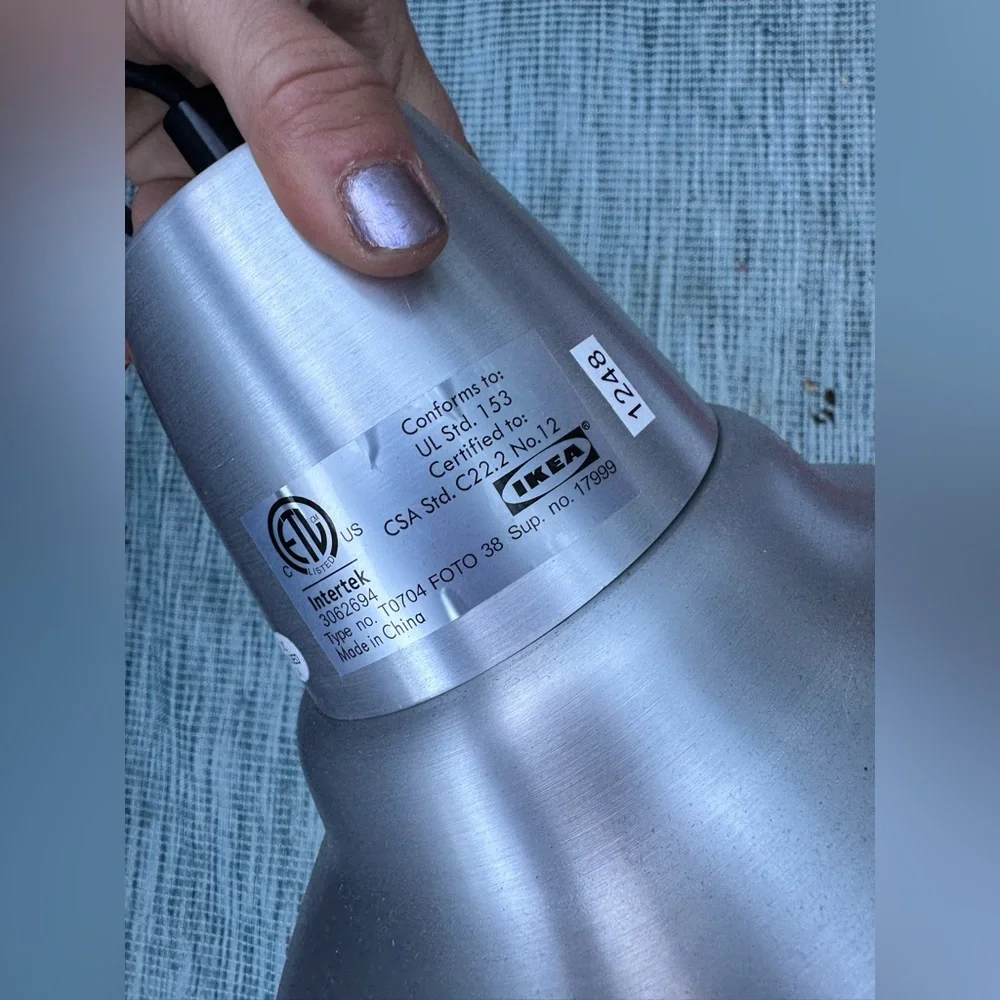 NWOT IKEA Silver Hanging Pendant Light